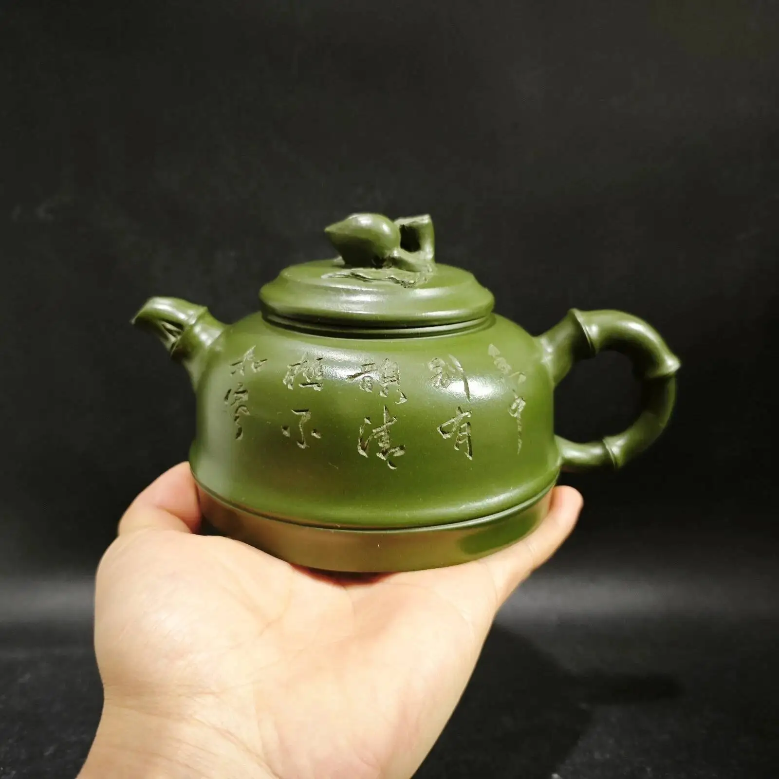 

Chinese Yixing Zisha Clay Handmade Exquisite By Wang Yinshan. Product Name: Shoutao Teapot