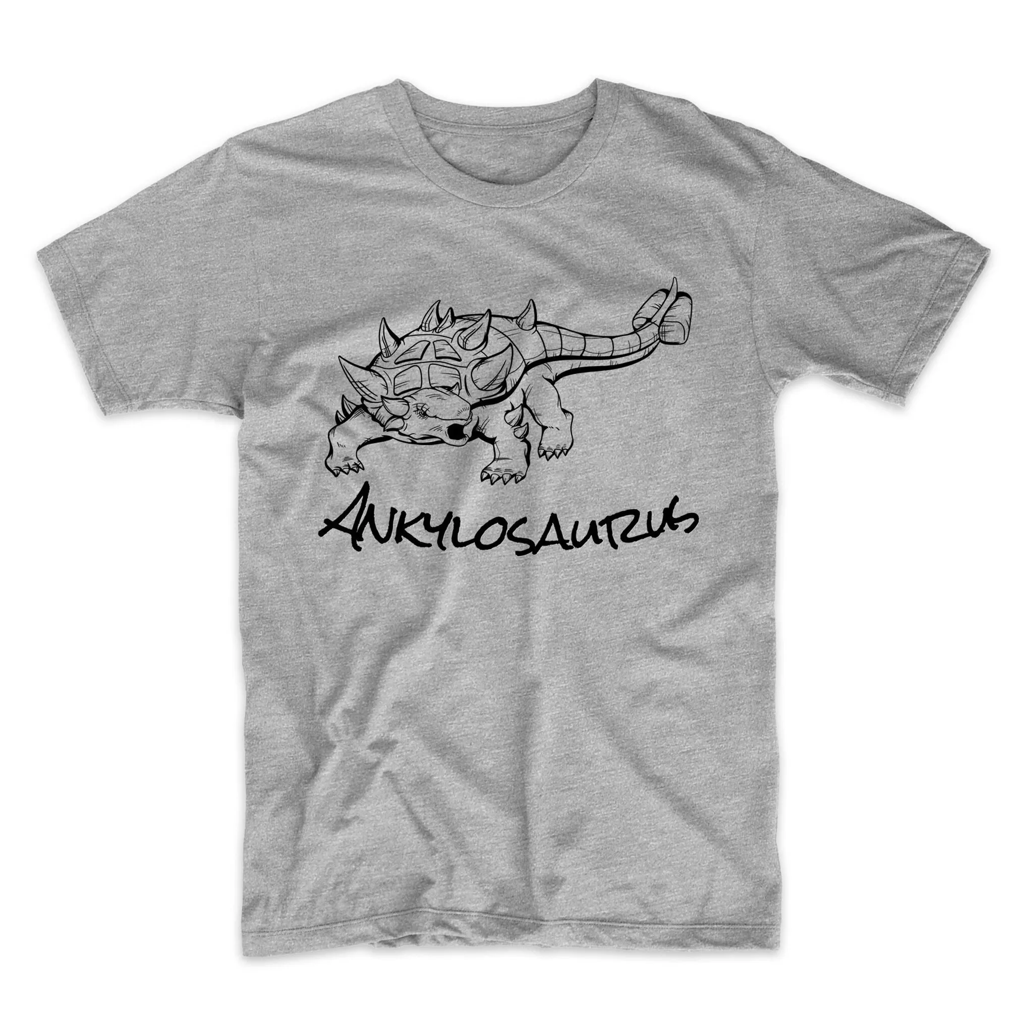 Men's Dinosaur T Shirt Ankylosaurus Sketch Cool Prehistoric Animal