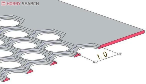 Adlers Nest 1.0mm Mesh Hexagonal Honeycomb Network ANE-0198 Modifying and Assembling Model Accessories