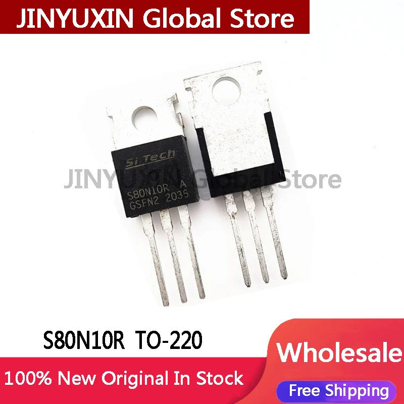 10-50pcs S80N10R 100A 80V TO-220 electric vehicle converter MOS field-effect transistor IC in Stock Wholesale