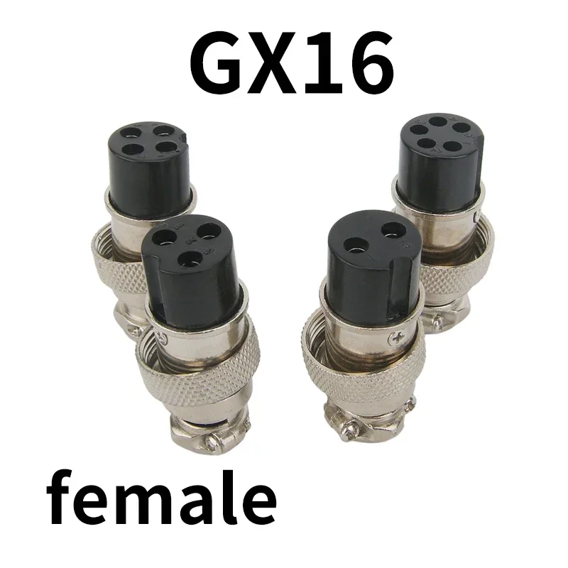 GX16-Luftfahrtstecker und -buchse (ein Paar), 12-poliger, gerader, durchsteckbarer Steckverbinder für Panelmontage