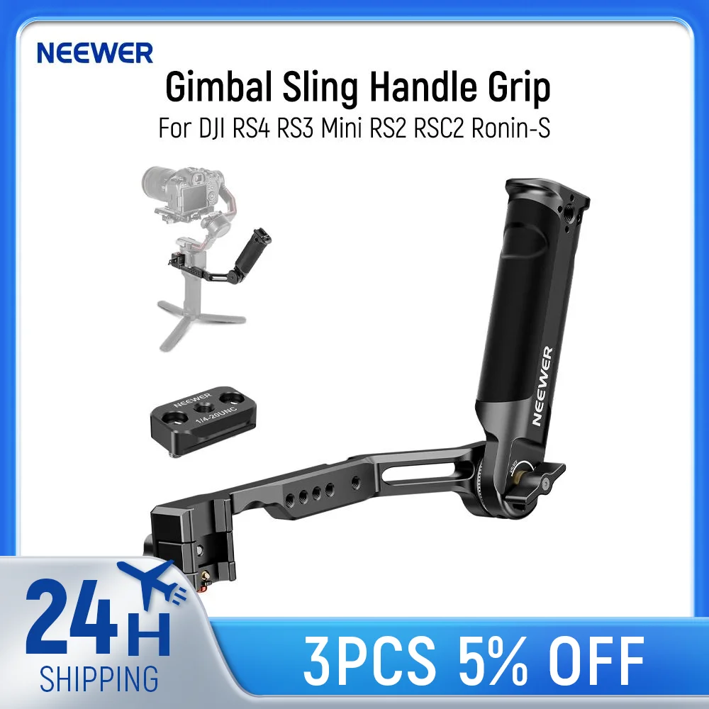 

NEEWER RS4 RS3 Adjustable Gimbal Sling Handle Grip with NATO Rail For DJI RS4 RS4 Pro RS3 RS3 Pro RS3 Mini RS2 RSC2 Ronin-S