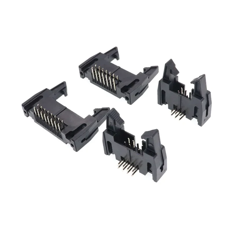 1000pcs/lot DC2 6/8/10/16/20/26/34/40 Pin 2.54mm Pitch Male Socket Straight/Right Angle IDC Box Headers Connector