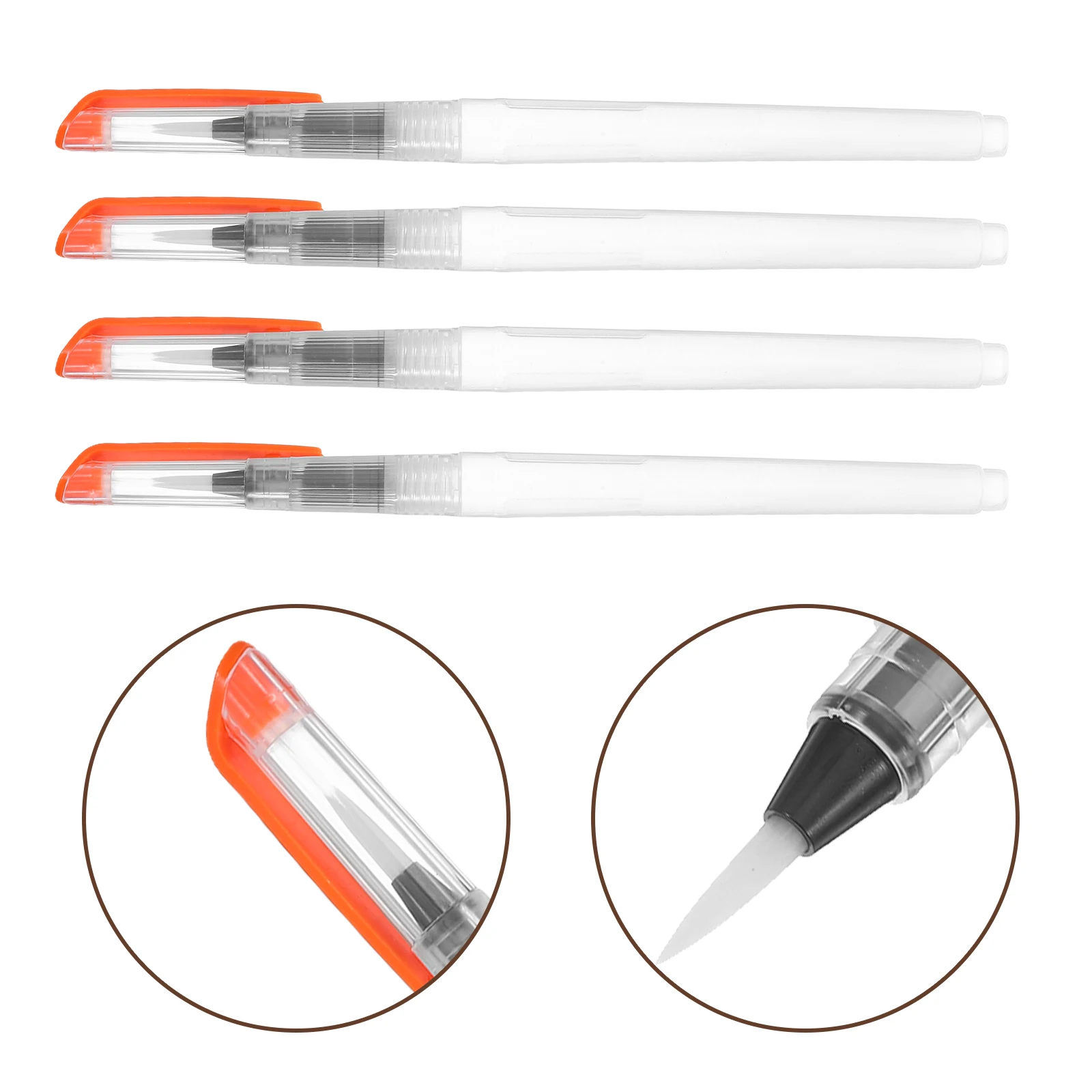 

10 PCS Tap Water Brush Refillable Pens Pencil Adult Colouring Pencils White Artist Travel