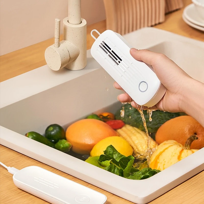 

Fruit and vegetable washing machine, household, ultrasonic purifier, portable