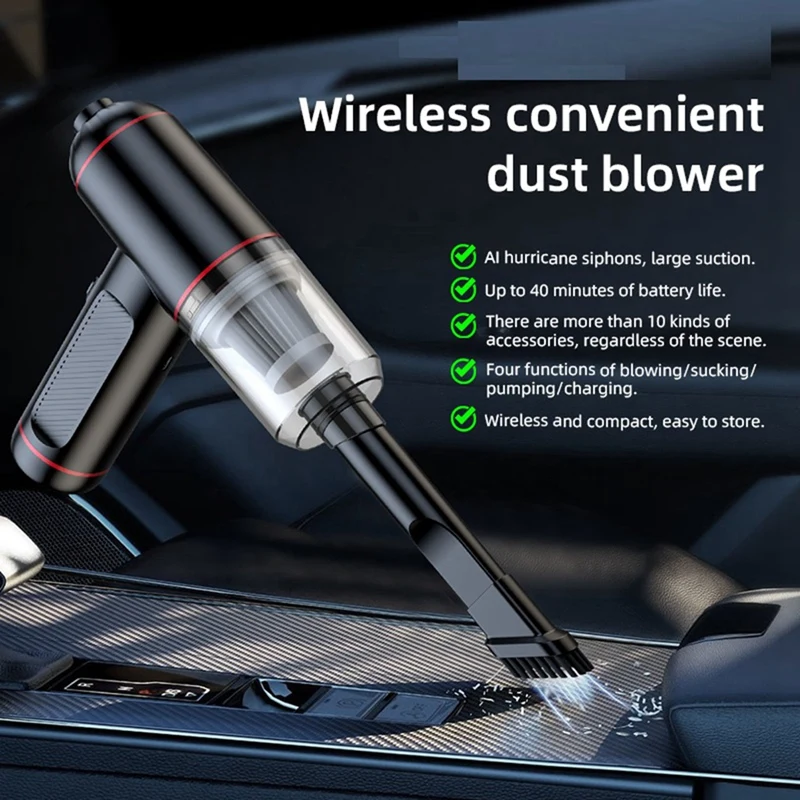 

Air Duster Сжатый воздух Портативный беспроводной воздуходувка Чистка компьютера для клавиатуры ПК Автомобильные крошки, выдувка пыли