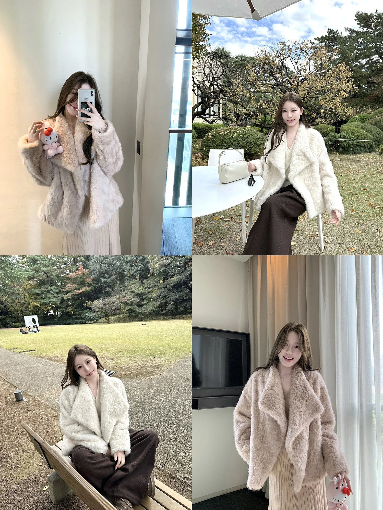 

Экологичная женская зимняя куртка из овчины с интегрированным мехом и кожаными элементами, повседневная, утепленная