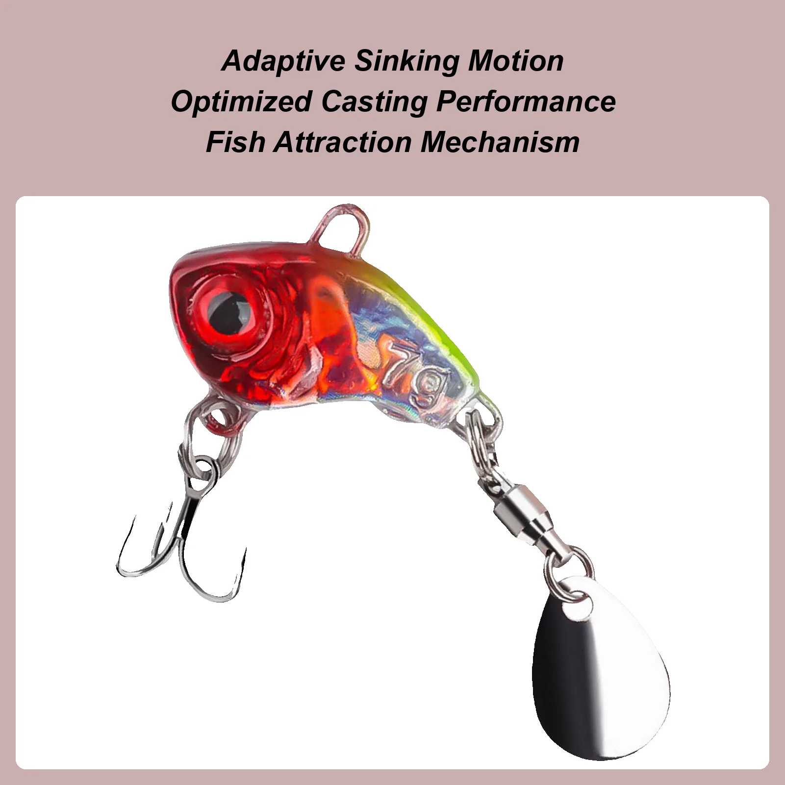 

Bass Spinner Baits Compact Saltwater Lures Realistic Vibrating Sequin Bait For Freshwater Saltwater Stream River Lake Reservoir