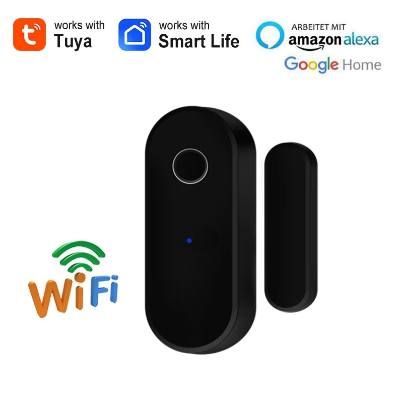 Smart Home Tuya WiFi Tür Sensor Öffnen Schließen Fenster Detektor Sicherheit Alarm Mit Alexa Google APP Fernbedienung Benachrichtigung