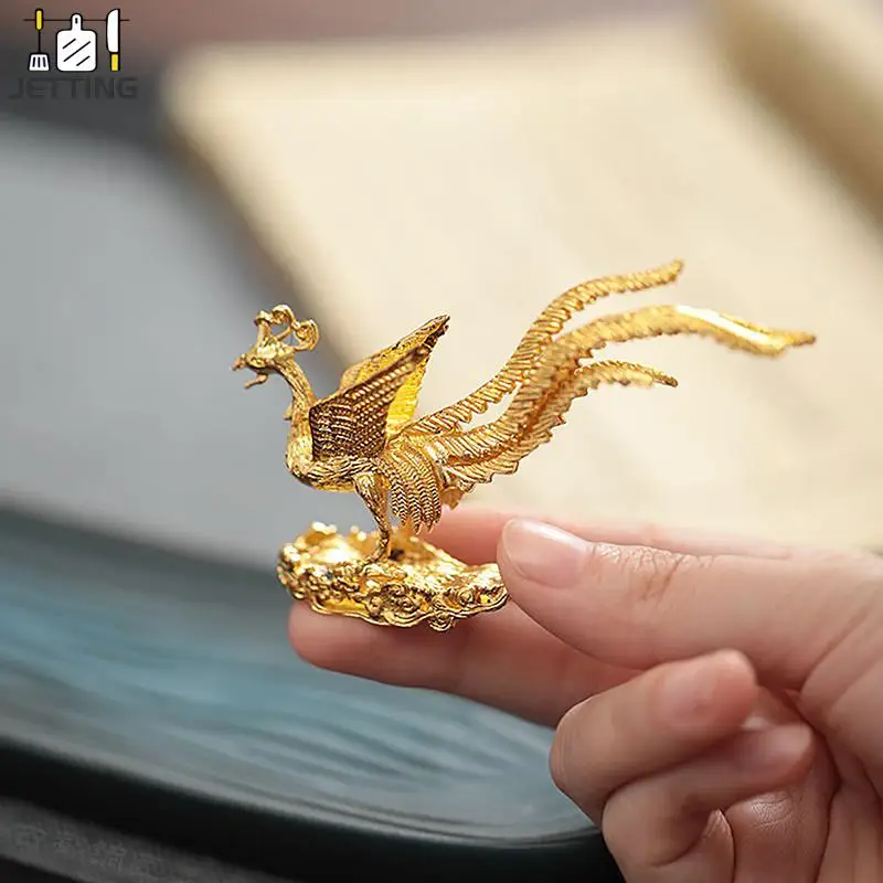 Lucky Spread Wings And Step On The Clouds Phoenix Incense Burner Figurine Ornament Home Decoration Good Luck Phoenix Bird Statue