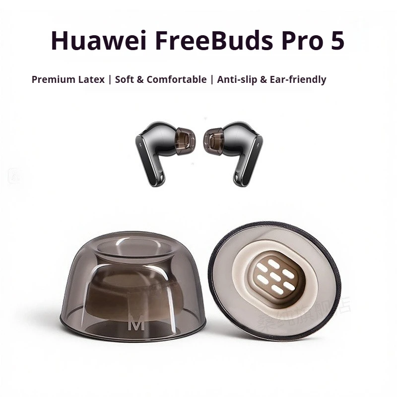 

Силиконовые насадки Letax для наушников Huawei Freebuds Pro 5, нескользящие латексные насадки-вкладыши и шумоподавляющие амбушюры