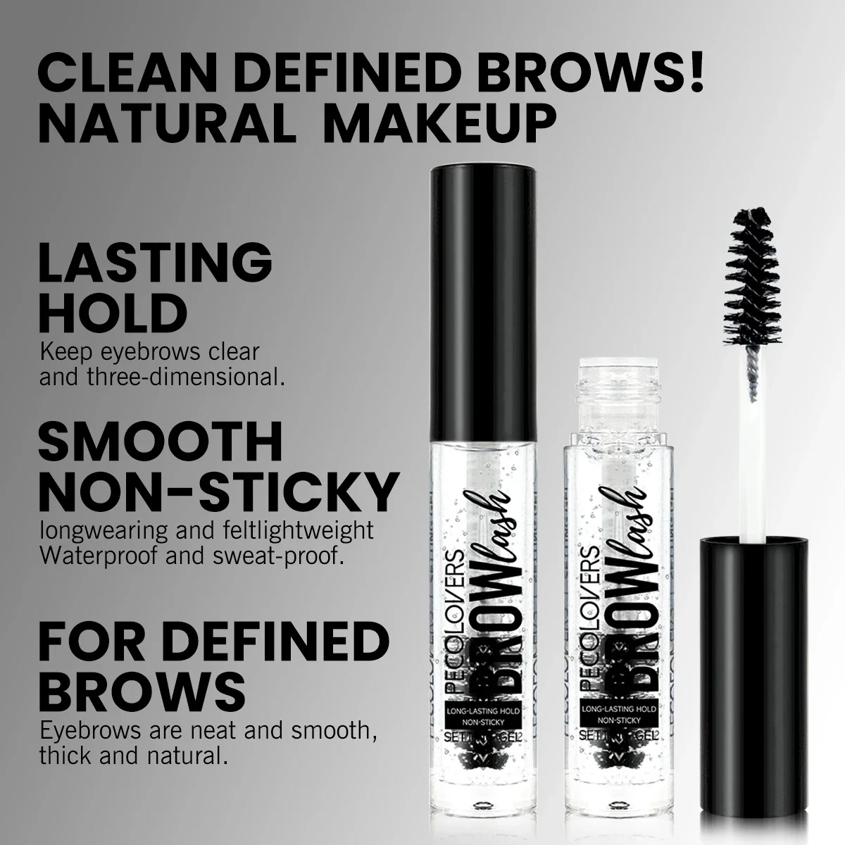 3pcs Natural impermeável 3D fixação volumosa, à prova de suor, gel de configuração de sobrancelha de longa duração