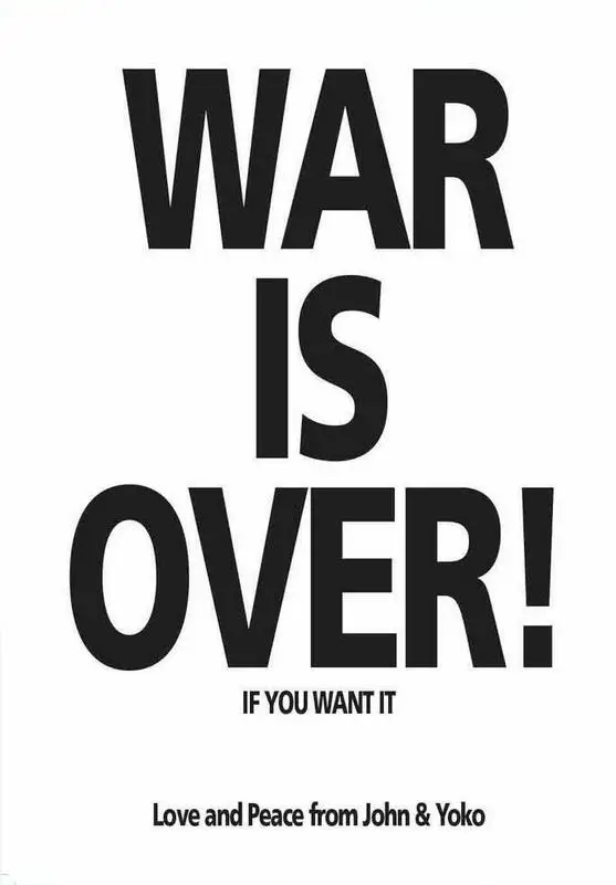 WAR IS OVER IF YOU WANT IT JOHN LENNON YOKO, Print Art Canvas Poster, for Living Room Decoration, Home Wall Decor Picture