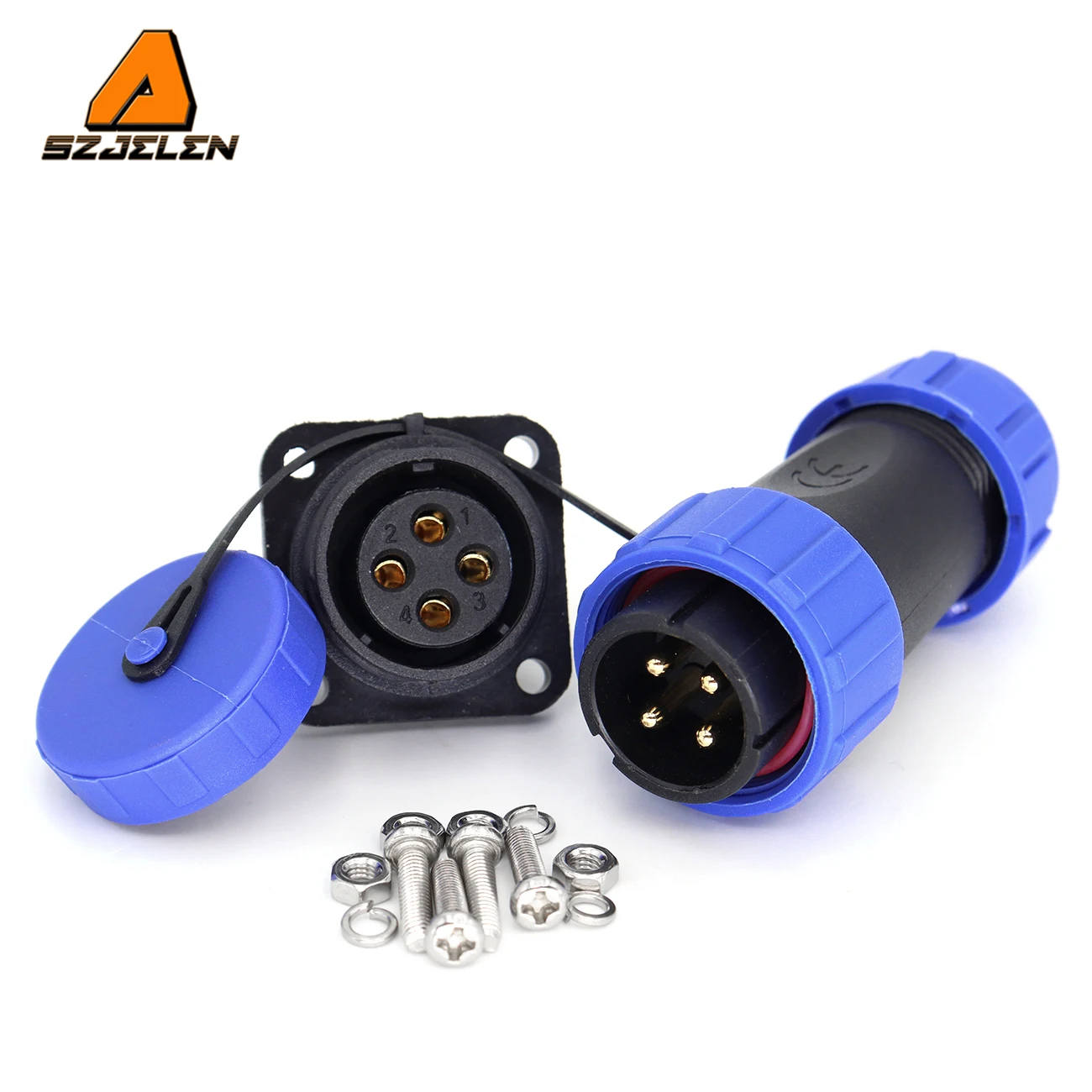 SP13/SP17/SP21 2-12Pin IP68 Waterproof Panel Mounting Connector Industrial Cable Equipment Power Line Communication Cable