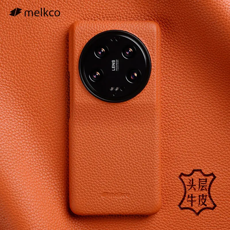 Melkco Echt Koeienhuid Lederen Case voor Xiaomi Mi 14 13 12 11 Ultra 5G Mi 13 Pro Luxe Premium microfiber Binnenkant Achterkant