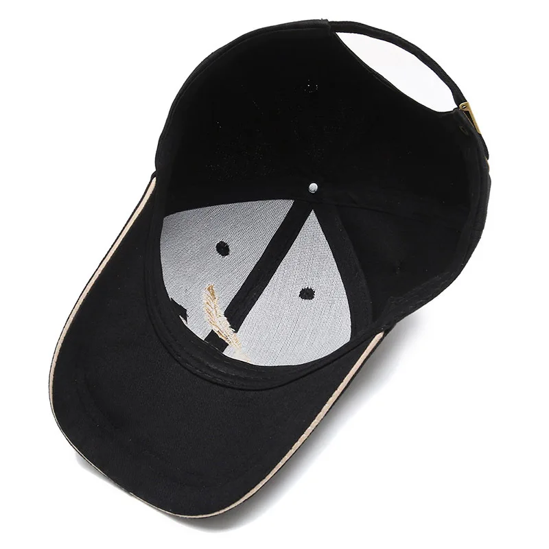 면 능직 조절 가능 카스케트 옴므 야구 모자, 아빠 볼 캡, 햇빛 자유 편지