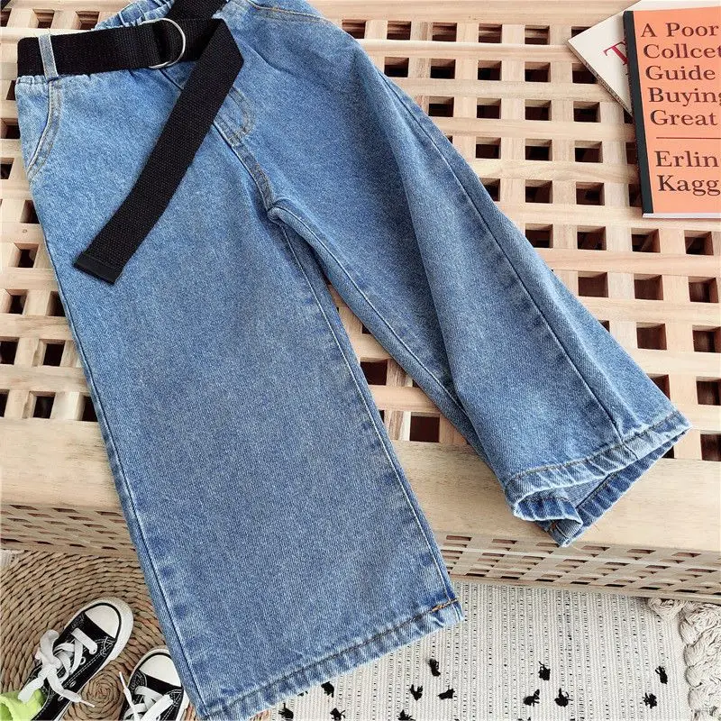 Girls Jeans Solid Color Kids Jeans Girls Spring Autumn Children Jeans Casual Style Kids Clothes