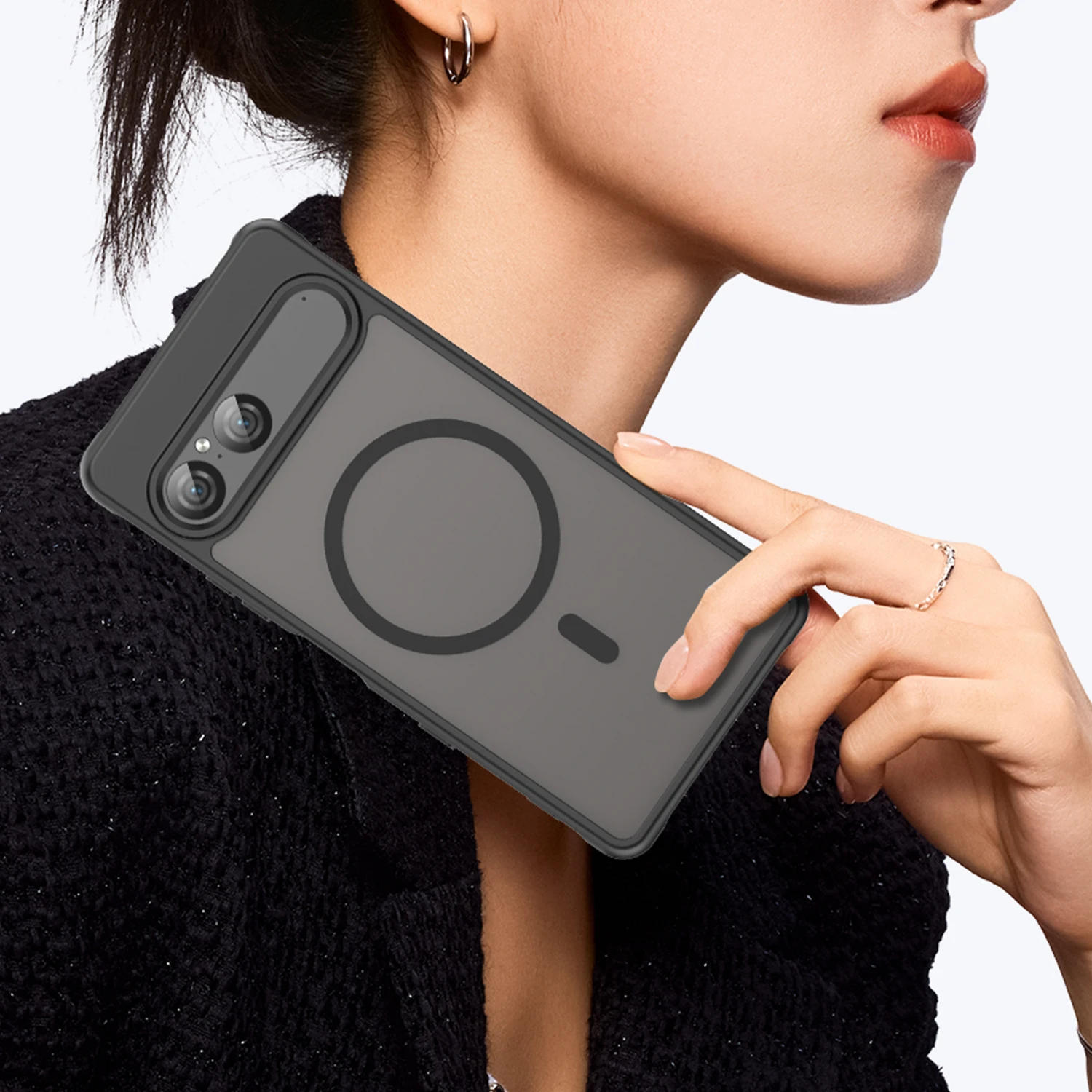 Magnetic Luxury Armor Shockproof MagSafe Phone Case For Sony Xperia 1 VII 10 VII 1VII 10VII Wireless Matte Translucent Cover view 2