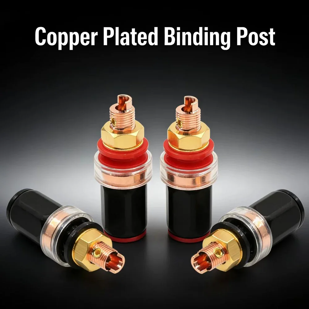 4PCS Hi-End Speaker Binding Post 4MM Banana Plug Socket Amplifier Terminal Connector for Hi-Fi Audio System