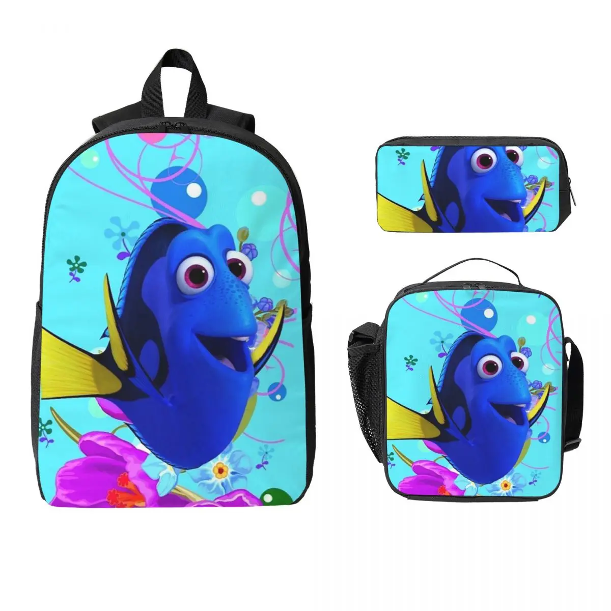 

Finding Dory Backpack Student Boys Girls BookBag School Bag Laptop Shoulder Bags 3ps Insulated Lunch Bag Pencil Case