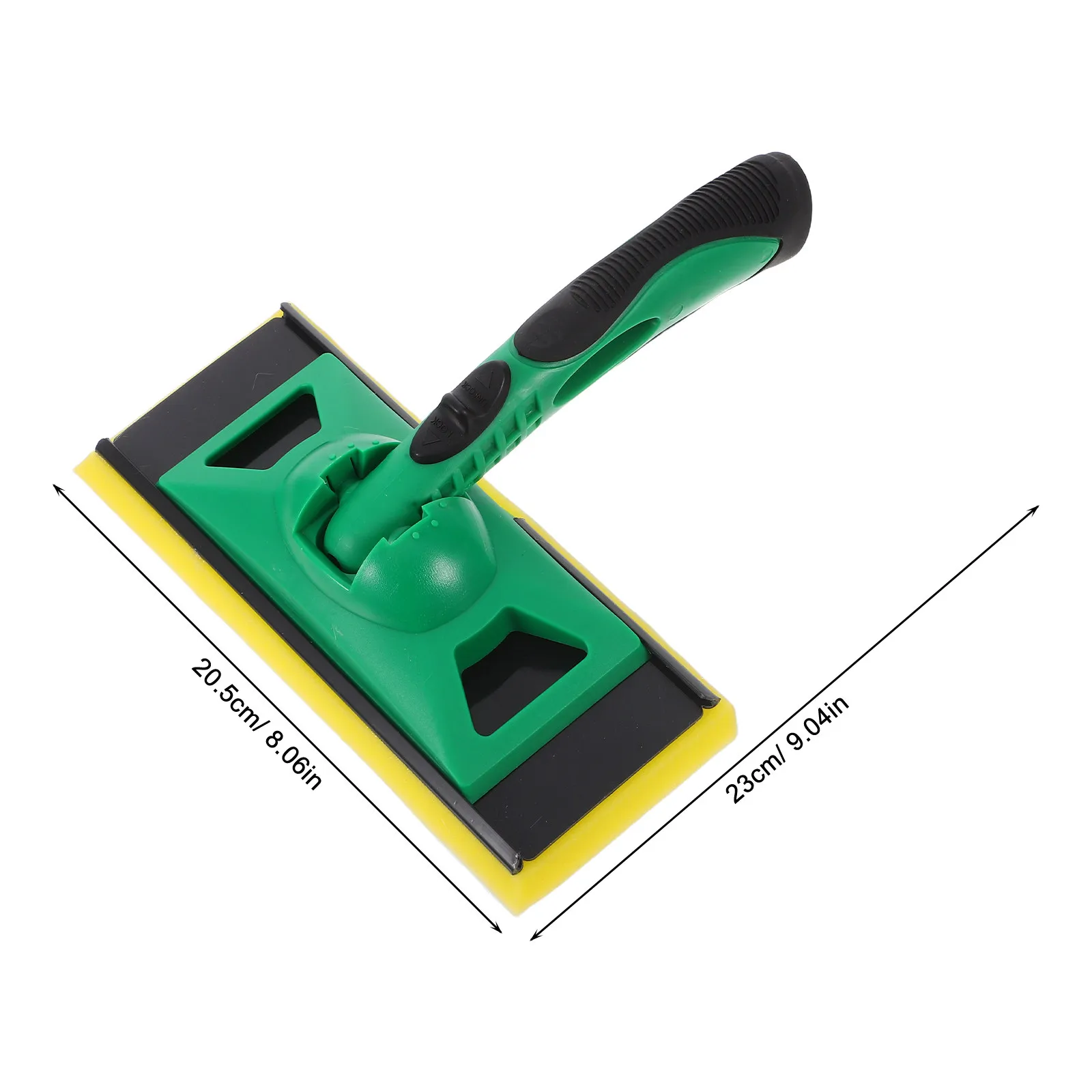 Flat Paddle Brush 9 Inch Green Ergonomic Handle Floor Wall Paint Brush Large Surface Painting Tool Professional DIY Floor Paint
