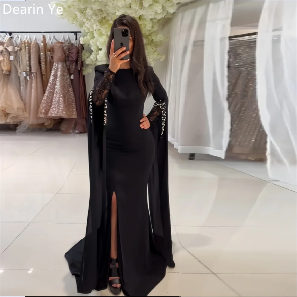 

Prom Dress Saudi Arabia Dearin Scoop Neckline Column Floor Length Skirts Vertically Bespoke Occasion Dresses Evening Formal Gown