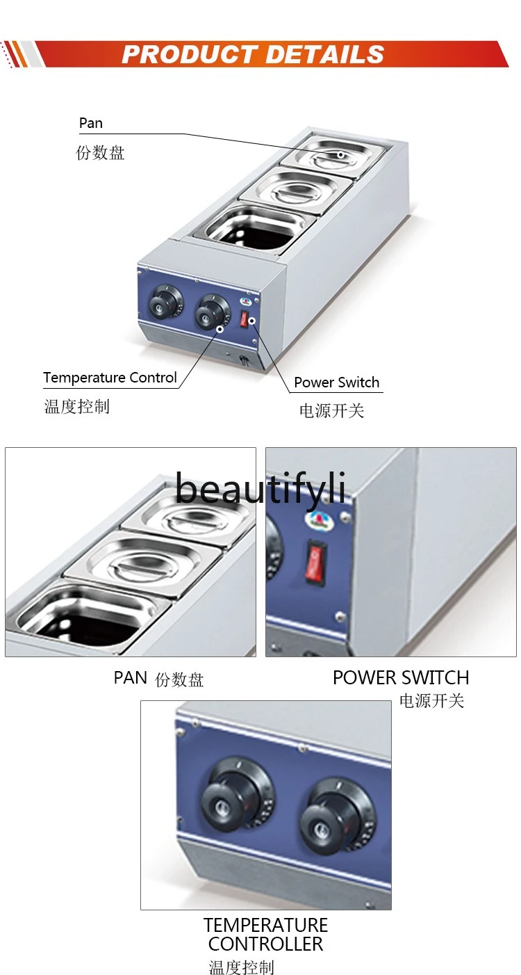 Chocolate Melting Pot Commercial Double Cylinder Melting Furnace Electric Heating Chocolate Melting Furnace Machine