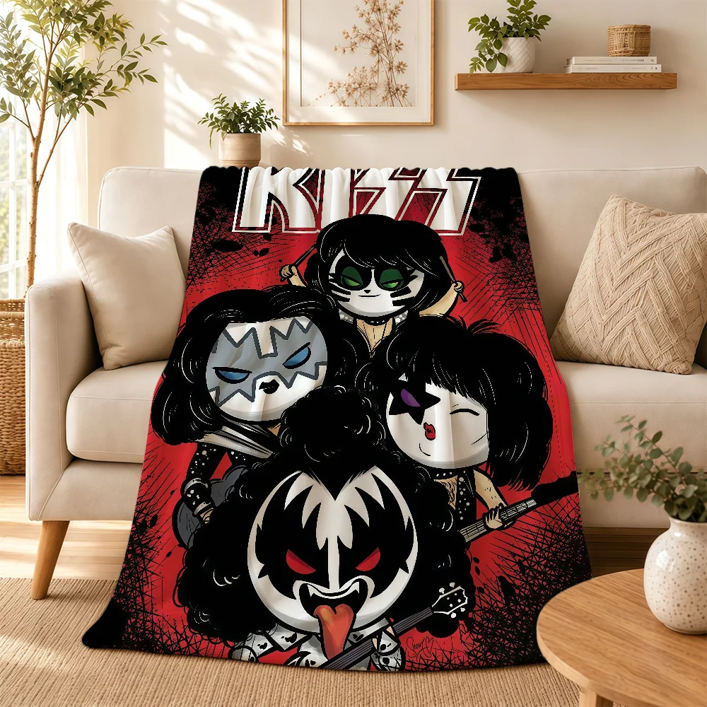 Band K-Kiss Blanket For Soft Warm Knee For Bedroom Living Room Bed Sofa Camping Picnic Office Gift