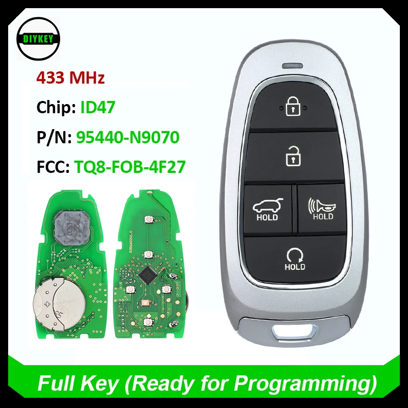 

Умный безключевой ключ DIYKEY 95440-N9070 для Hyundai Tucson 2021 2022 2023 БЕСКЛЮЧЕВОЙ дистанционный брелок ID47 чип 433 МГц