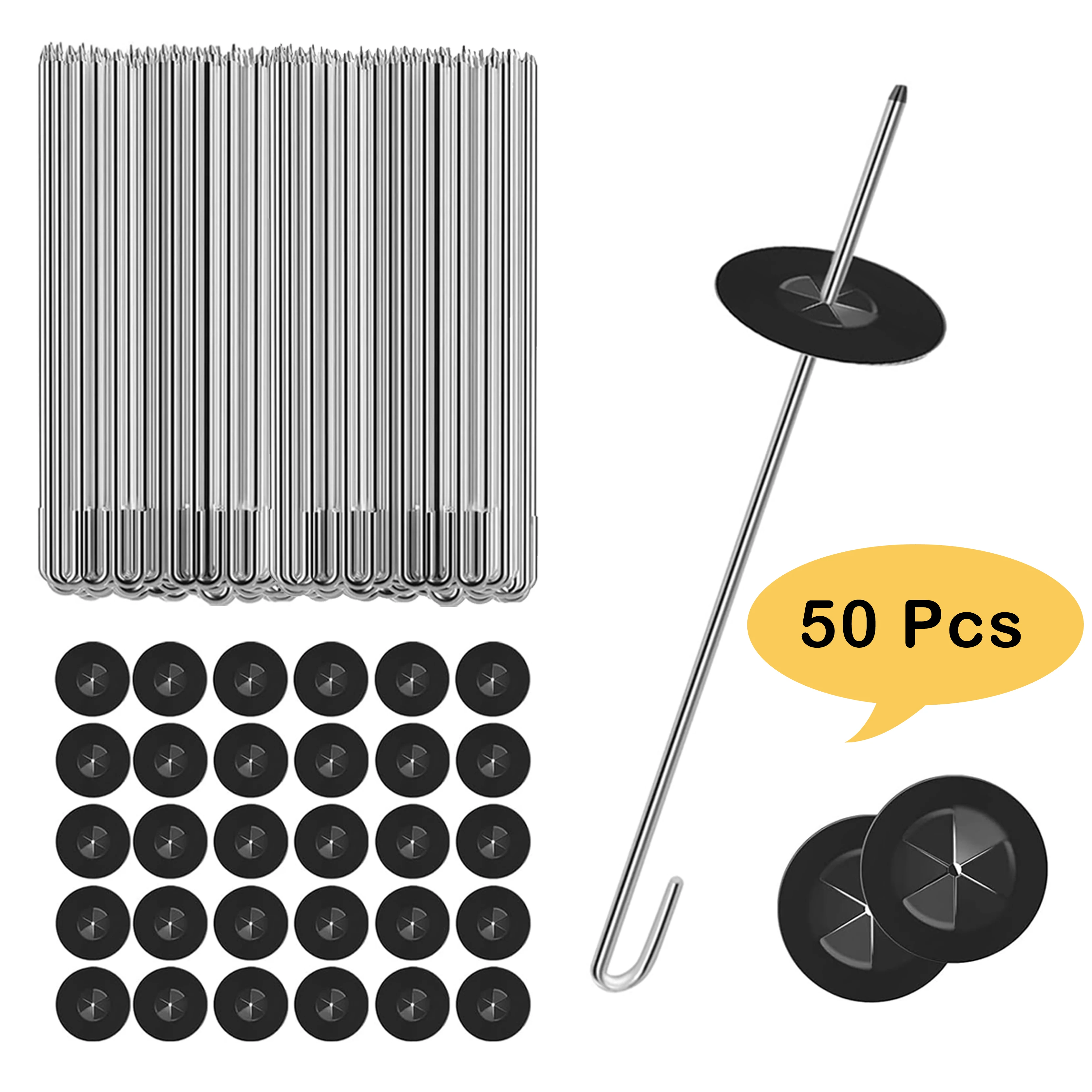 

50 Pcs Solar Panel Bird Guard Fasteners Clips,1.49in self locking washers,Critter Guard Clips for Pigeon Fence