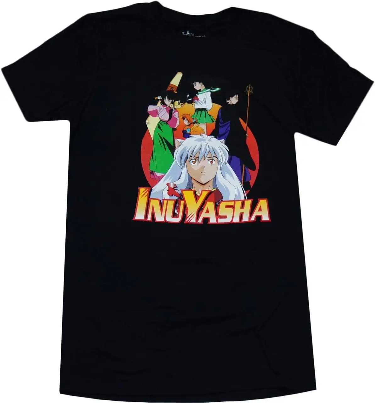 Inuyasha Group Anime Officially Licensed Adult T-Shirt (Large) Black