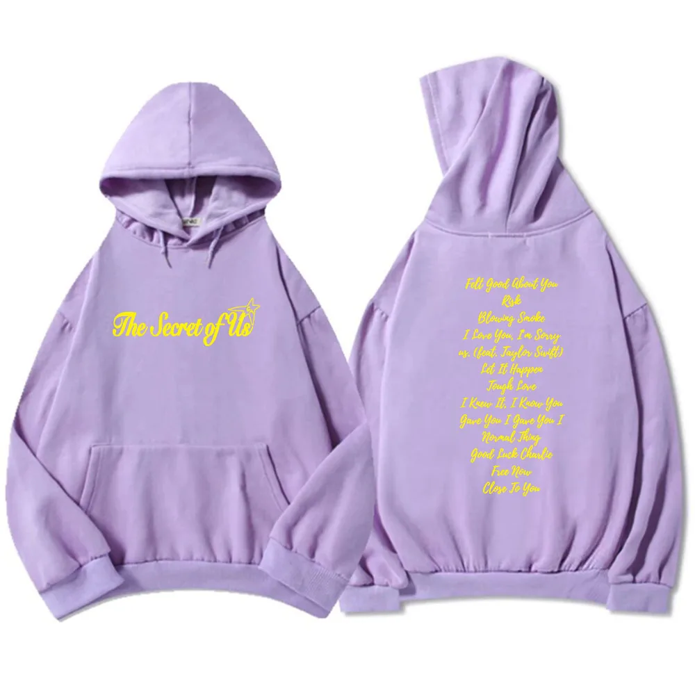 The Secret of Us Album Hoodies Singer Gracie Abrams Sweatshirt Sudaderas Con Capucha Hooded Pullovers Moletom Men Clothing Print