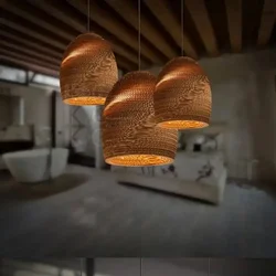 Decorative Lighting Home Smart Lighting Recycled Cardboard Pendant Lighting Paper Fashion Project Pendant Lamp for Villa