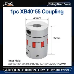 1pc XB D40L55 A Three Jaws Couple Aluminium Plum Flexible Shaft Coupling Motor Connector CNC Flexible Couplings 8/9/10/12-22mm