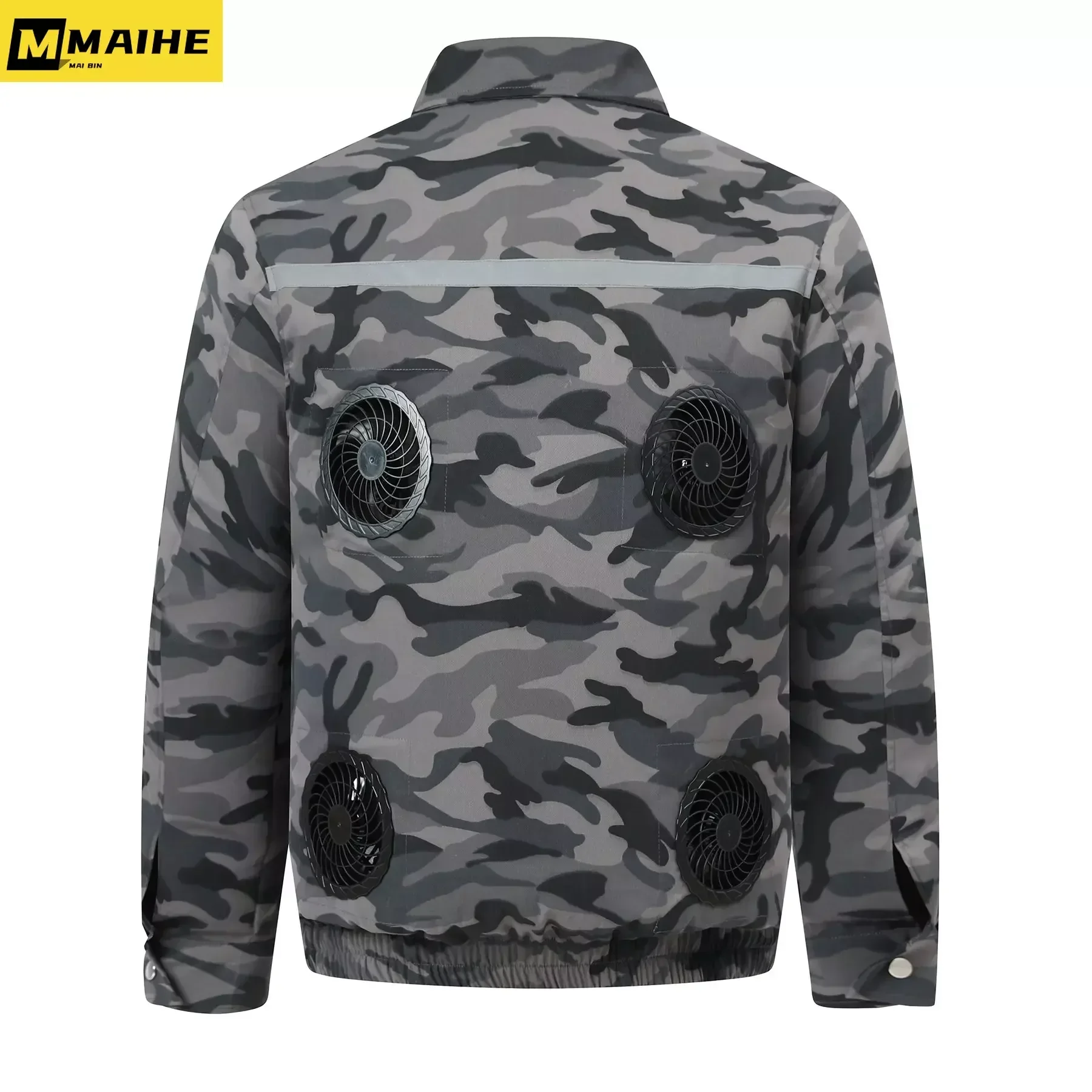 Summer Camouflage Four Fan Jacket USB High-power Heat Dissipation Air Conditioning Suit Men's Outdoor Fishing Work Jacket