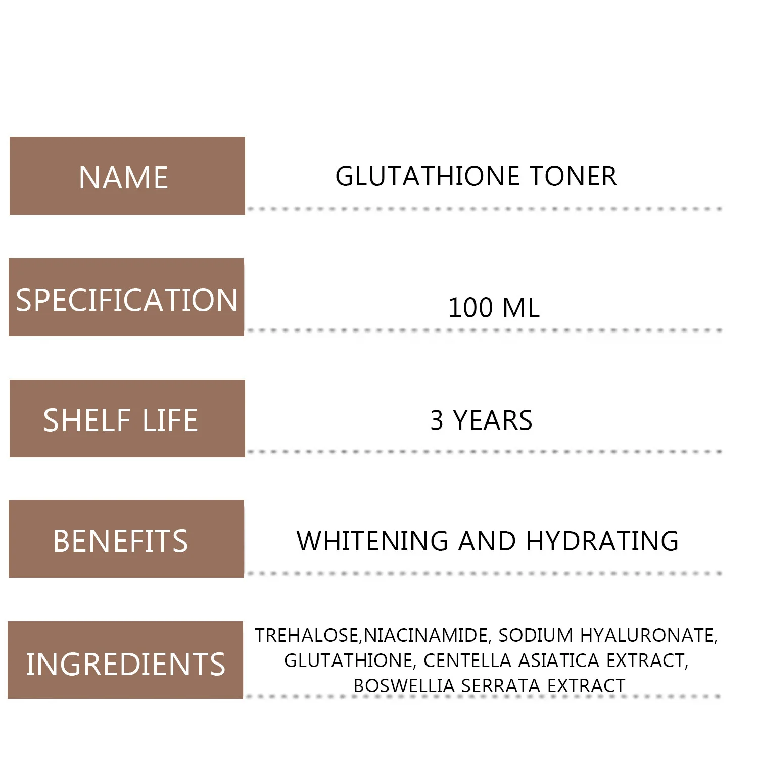 Hochwertiger Lan thome Glutathion Toner sanft feuchtigkeit spendend