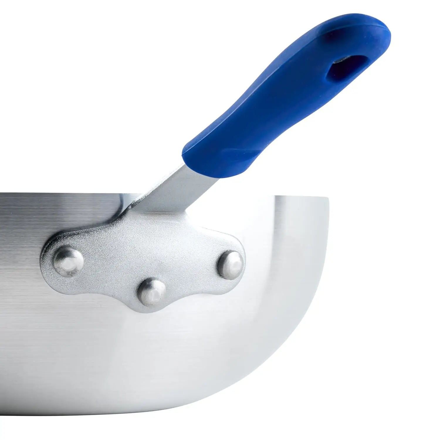 11-Inch Silver Aluminum Stir Fry Pan, Non-Stick Surface for Easy Cooking