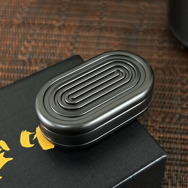 New Metal Fingertip Gyro Magnetic Three-Layer Snap Cards Fidget Slider EDC Fidget Spinner Toy ADHD Tool Anxiety Relief Toy Gift