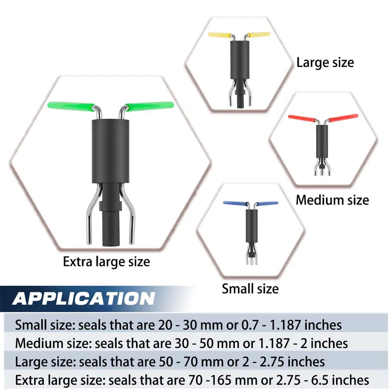 Seal Twistors Install Tools Hydraulic Cylinder Piston Rod Seal U-Cup Twistor Installation Tool Set For 0.7 –6.5 Inch Seals