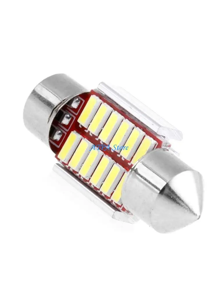 

U13C 1Pc 31mm 4014 12SMD C5W LED Canbus Festoon Dome Lamp Car License Plate Light