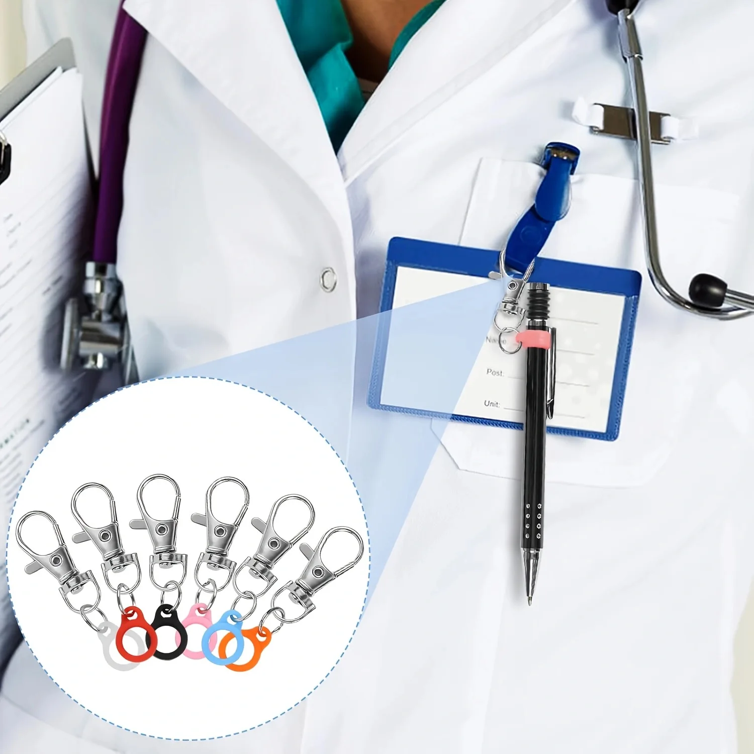 سيليكون القلم كليب المحمولة المفاتيح حامل قلم القلم تخزين كليب ل معاطف للأطباء والممرضات مكافحة خسر القلم كم اللوازم المكتبية المدرسية