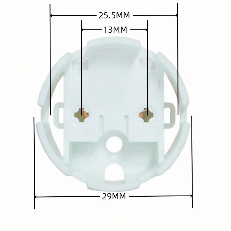 Portalámparas fluorescente G13, 5 piezas, 26mm de diámetro, cuerpo de PC