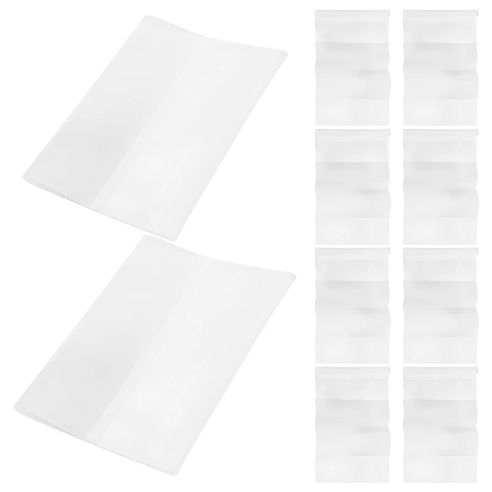 10Pcs A5 Book Covers Clear Waterproof Plastic Sleeve for Textbooks Notebook Protection Booklet Cover Book Covers