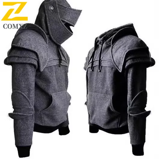 

COMXZ 2025 Couple Graphene Fleece Thick Mountain American Outdoor Windbreaker Autumn Winter Trench Jacket Trendy Patch Hoodie