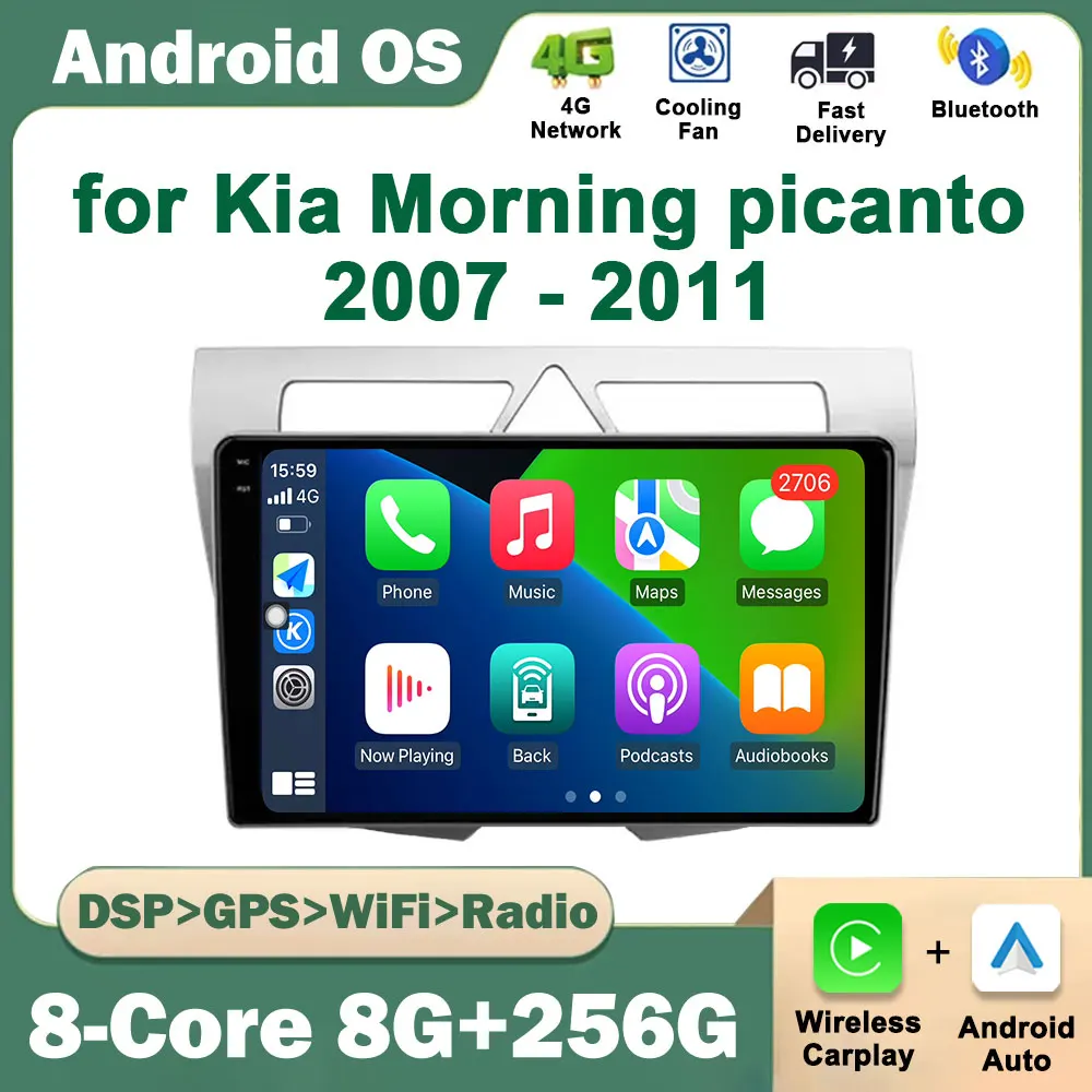 

Android OS for Kia Morning picanto 2007 - 2011 GPS Navigation Car Radio Multimedia Player Touch Screen WiFi DSP Stereo Autoradio