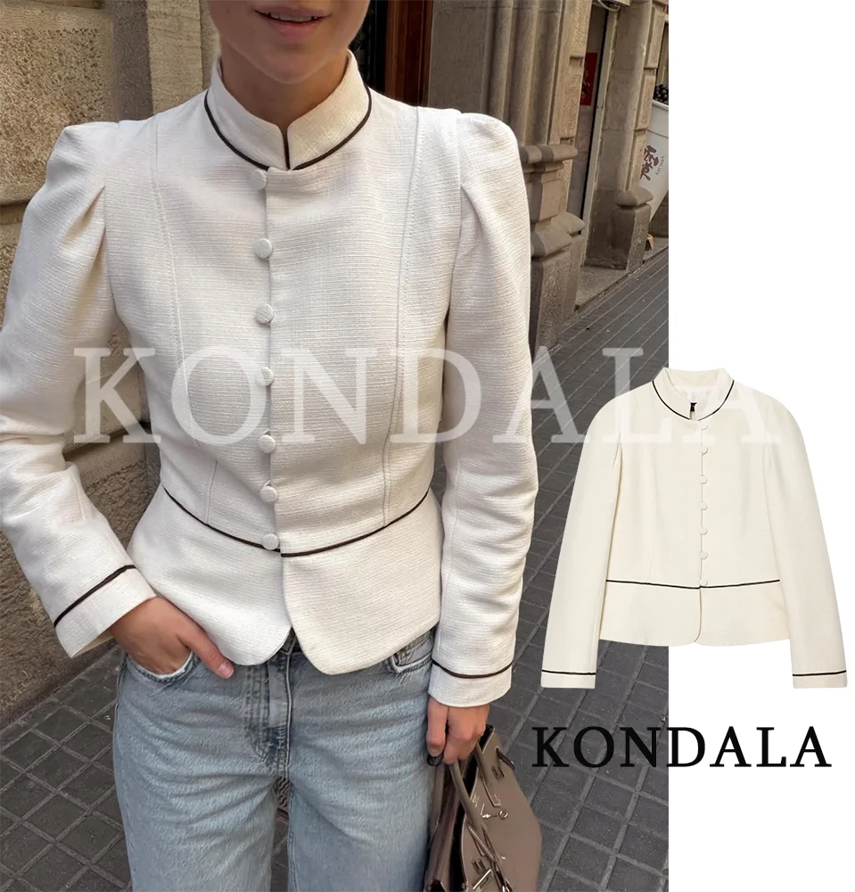 KONDALA Trendiger Street-Style Slim Blazer für Damen, Elegante Frühlingsjacke mit Knöpfen, Neue 2026 Mode Schicke Casual-Jacke – Detail 2