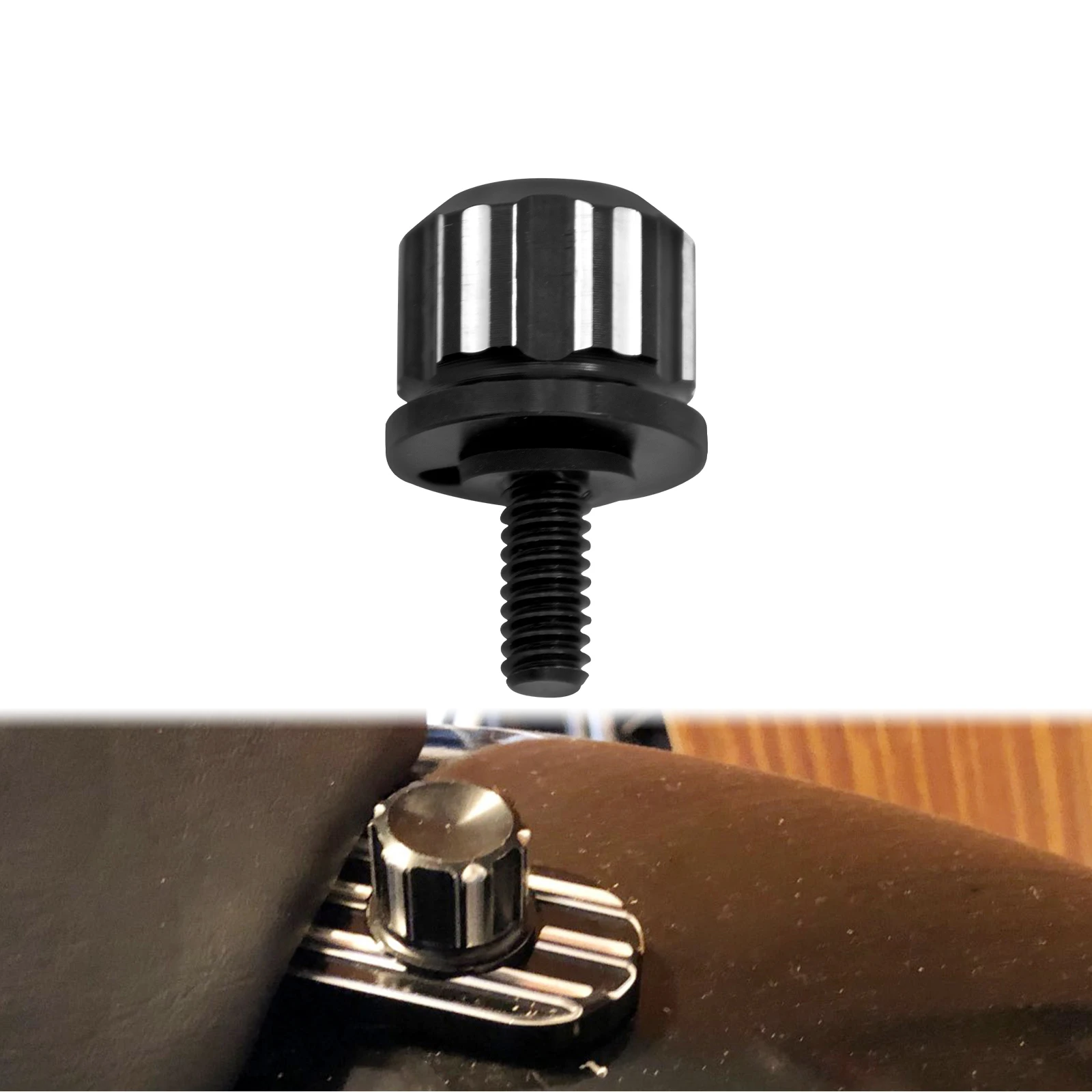 Vis de fixation noires pour siège de moto, compatibles avec Harley Dyna Fatboy Softail Sportster Touring Road Glide FLHR