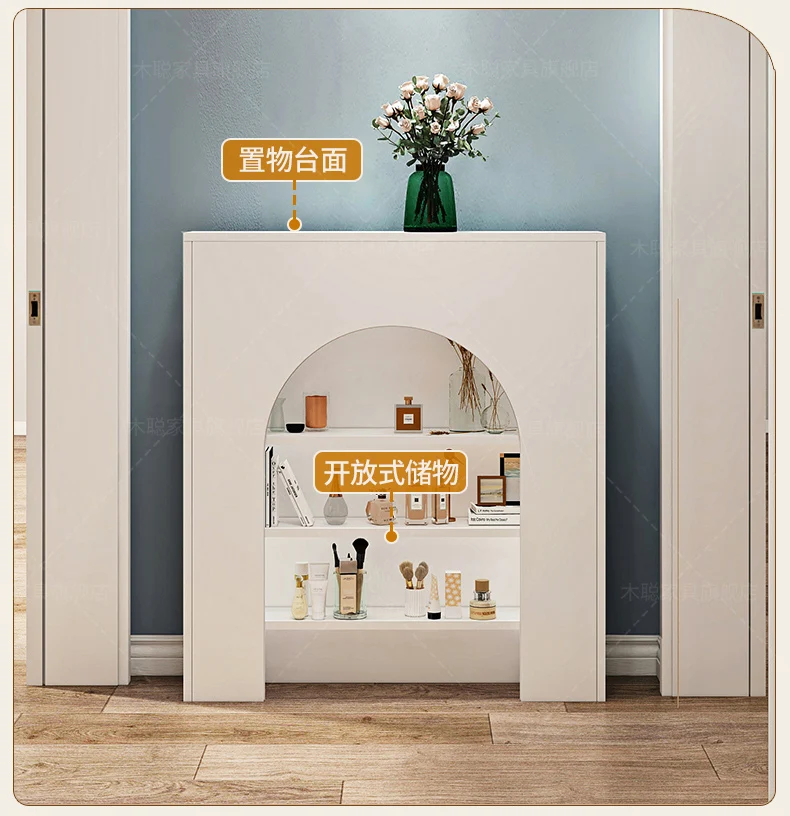 خزانة مدخل منزلية بسيطة، خزانة تزيين ممر غرفة المعيشة، خزانة عرض للتخزين، رف عرض، خزانة، صغيرة