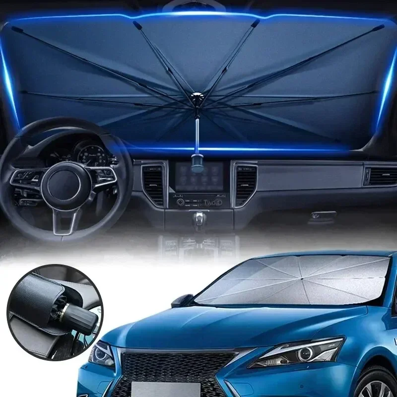 Car Sunshade Umbrella Heat-Insulated Protector Parasol Summer Sun Interior Windshield Protection Accessories Auto Shading