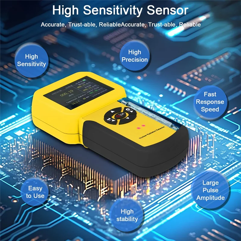 -A25M Professional Nuclear Radiation Detector Geiger Counter Radiation Detector Β Y X-Ray Gamma, With Alarm Set,